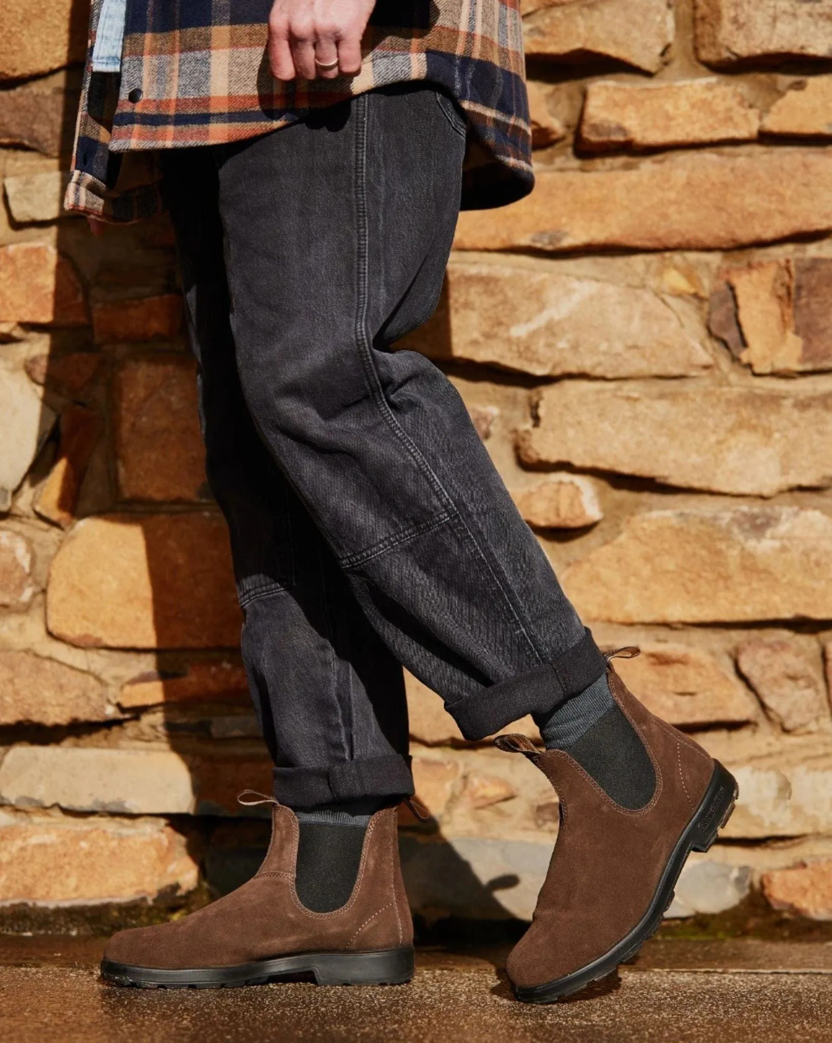 2410 Mens Elastic Sided Boot - Brown
