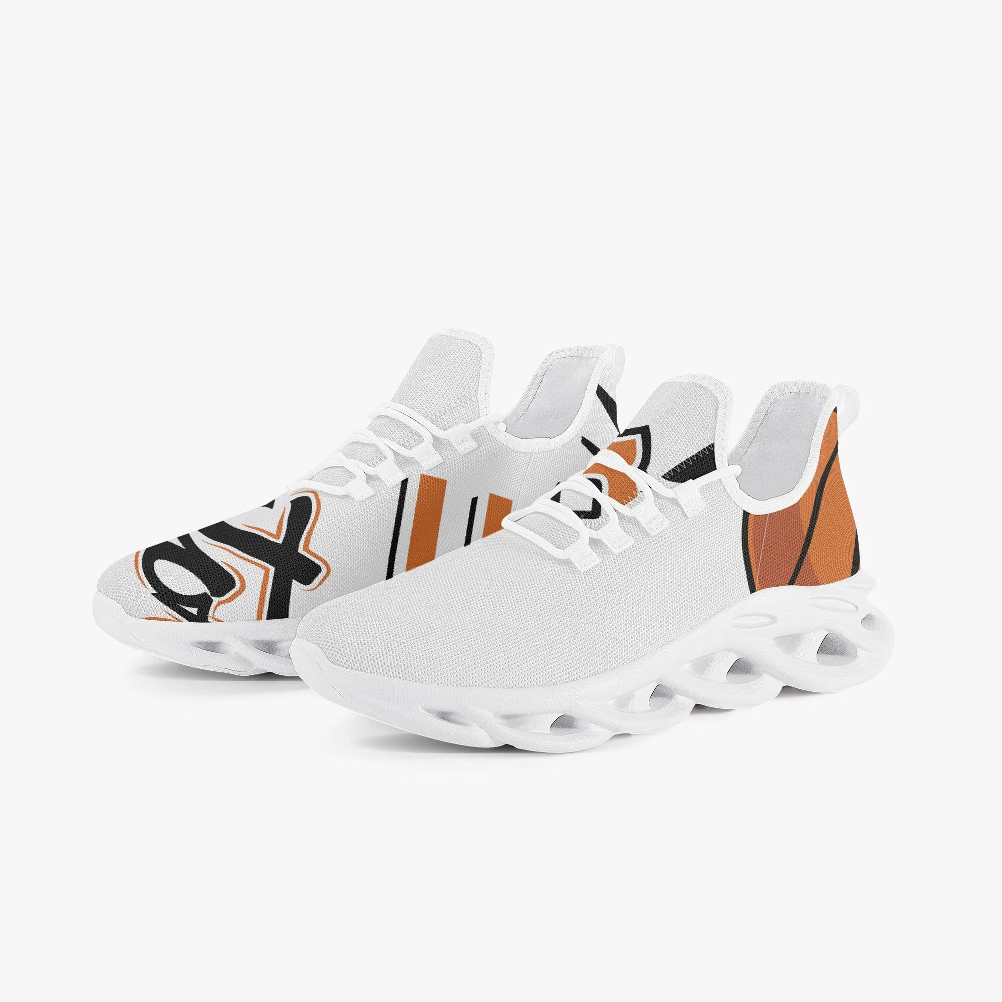 311. Bounce Mesh Knit Sneakers - White