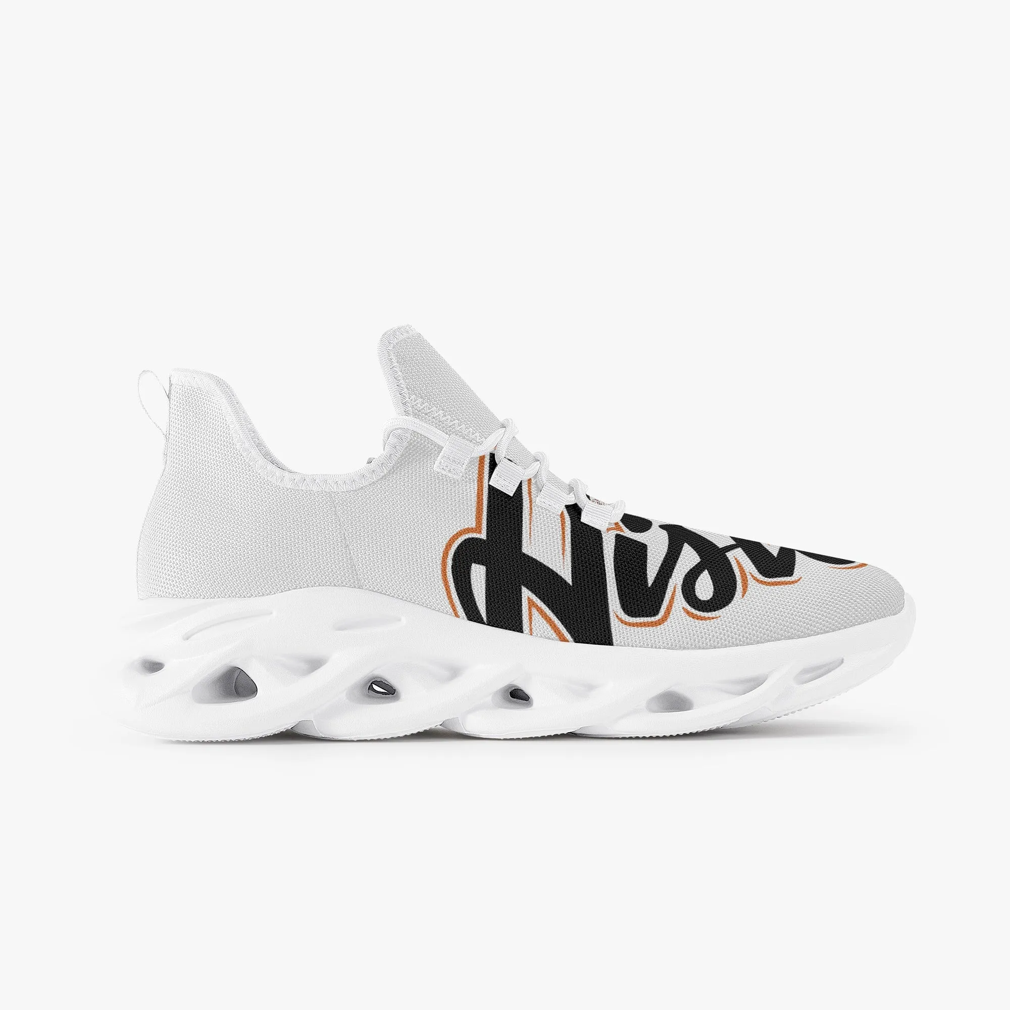 311. Bounce Mesh Knit Sneakers - White