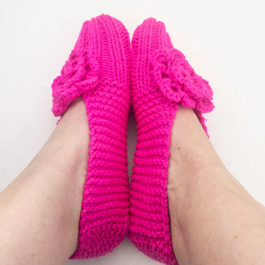 Atelier Easy Slippers Knitting Kit | Knitted Wit Merino Worsted & Knitting Pattern (#413)