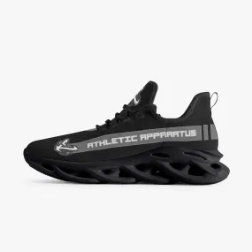 ATHLETIC APPARATUS V1 BOUNCE MESH KNIT SNEAKERS - BLACK