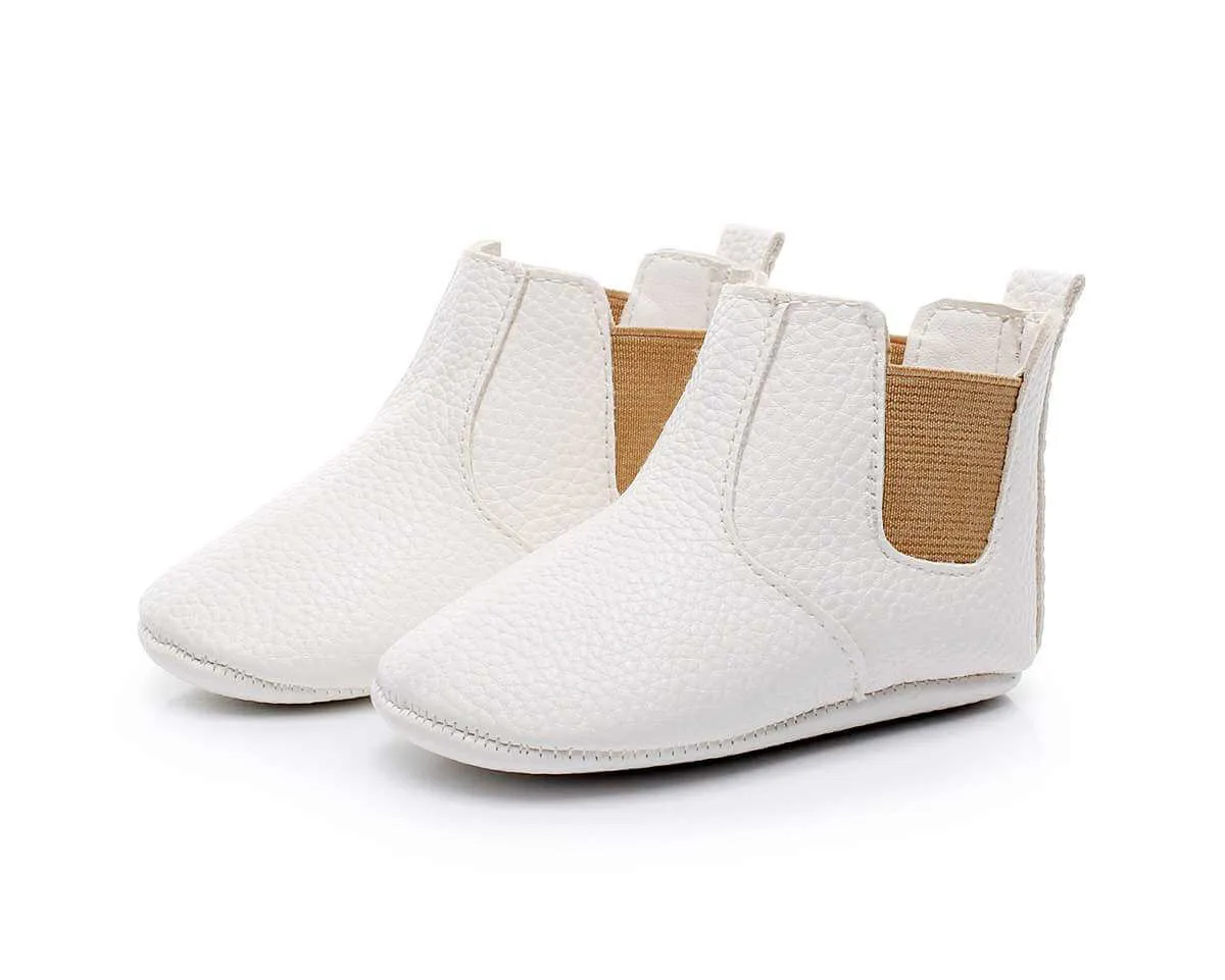 Baby Elastic PU Leather Boots