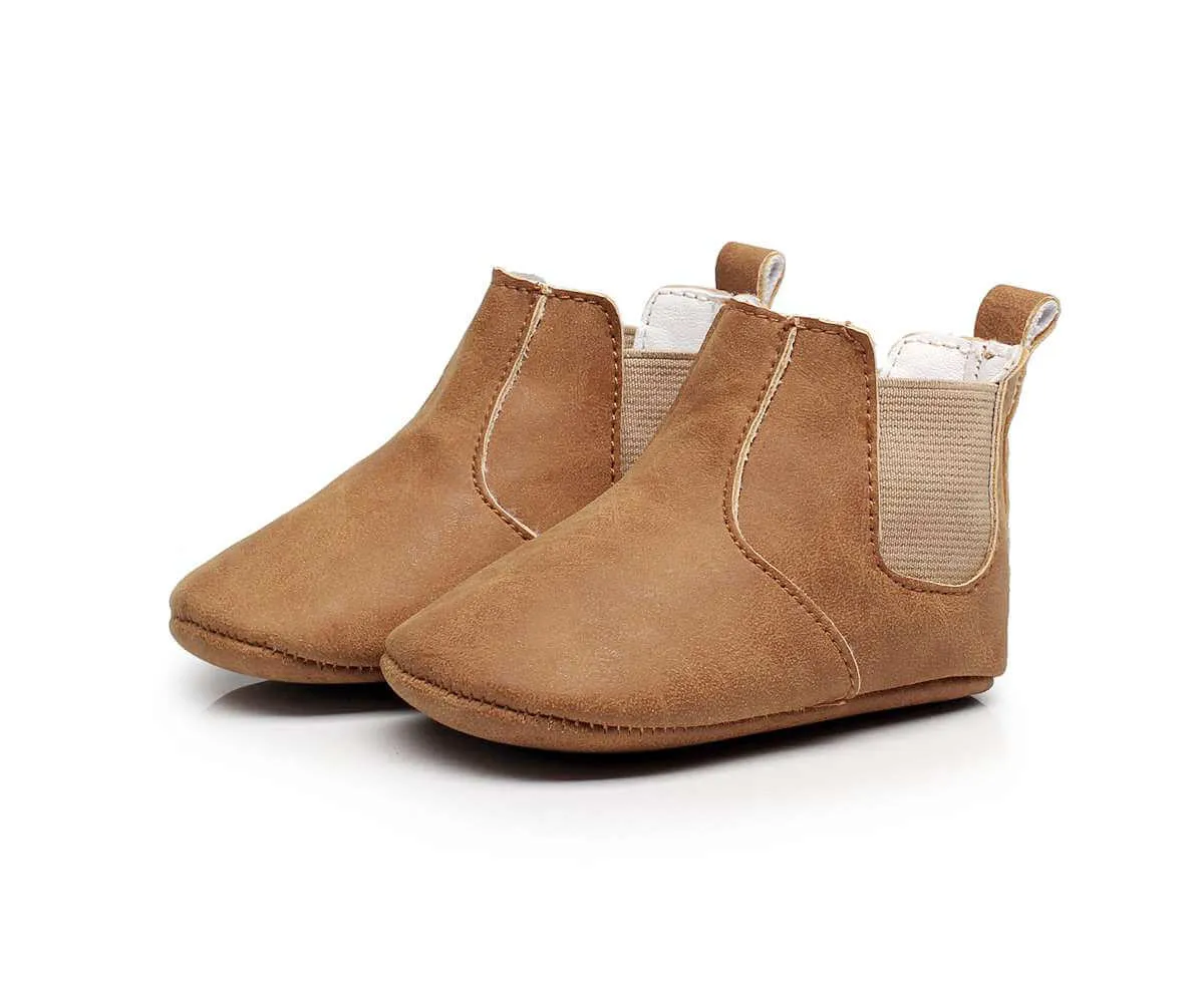 Baby Elastic PU Leather Boots