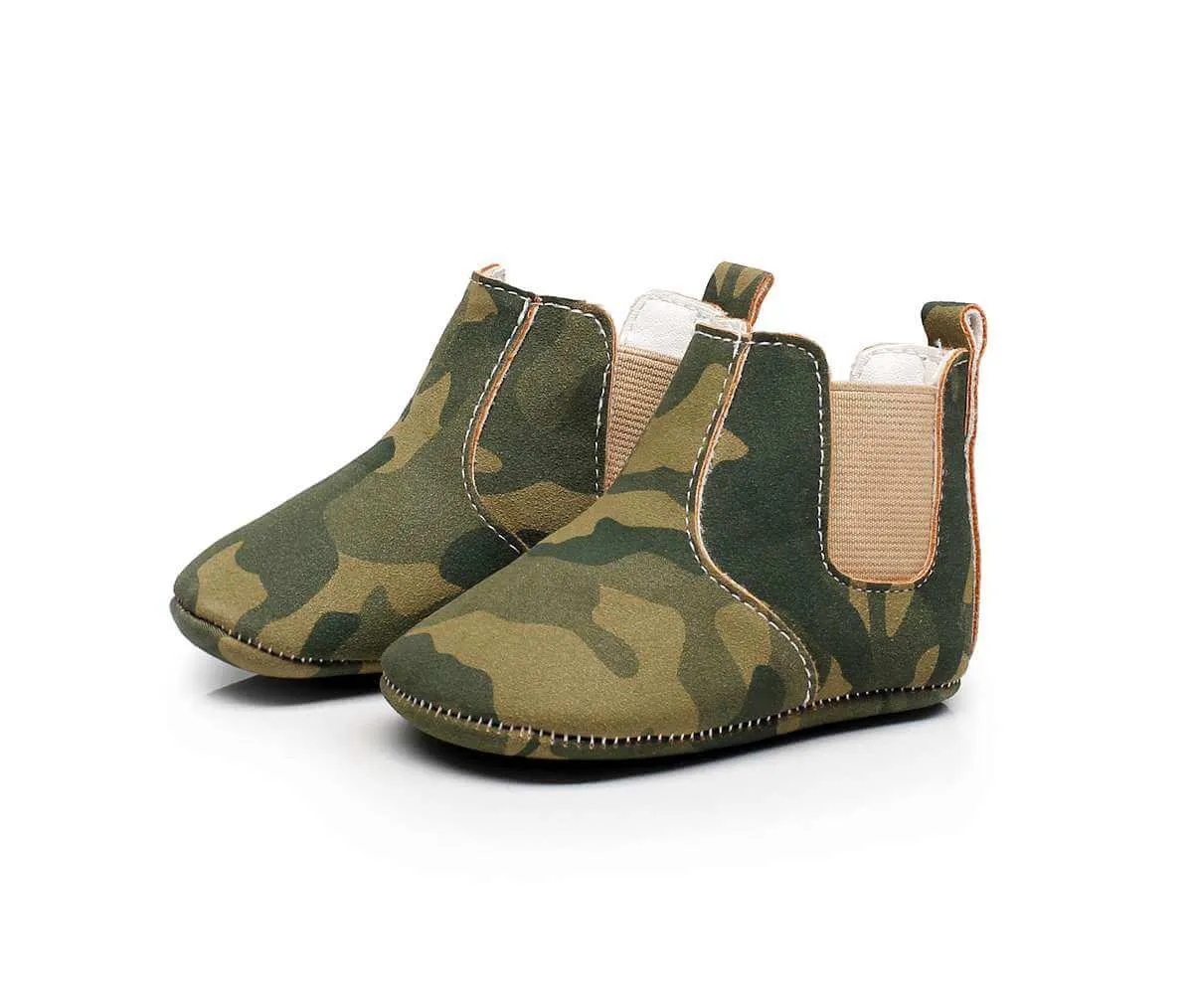 Baby Elastic PU Leather Boots