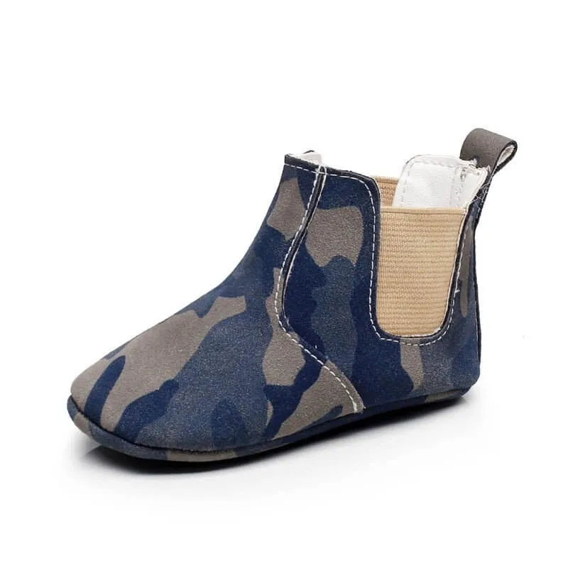 Baby Elastic PU Leather Boots