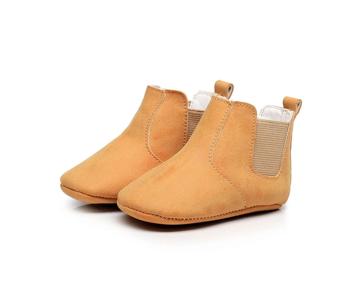 Baby Elastic PU Leather Boots
