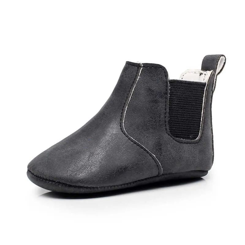 Baby Elastic PU Leather Boots