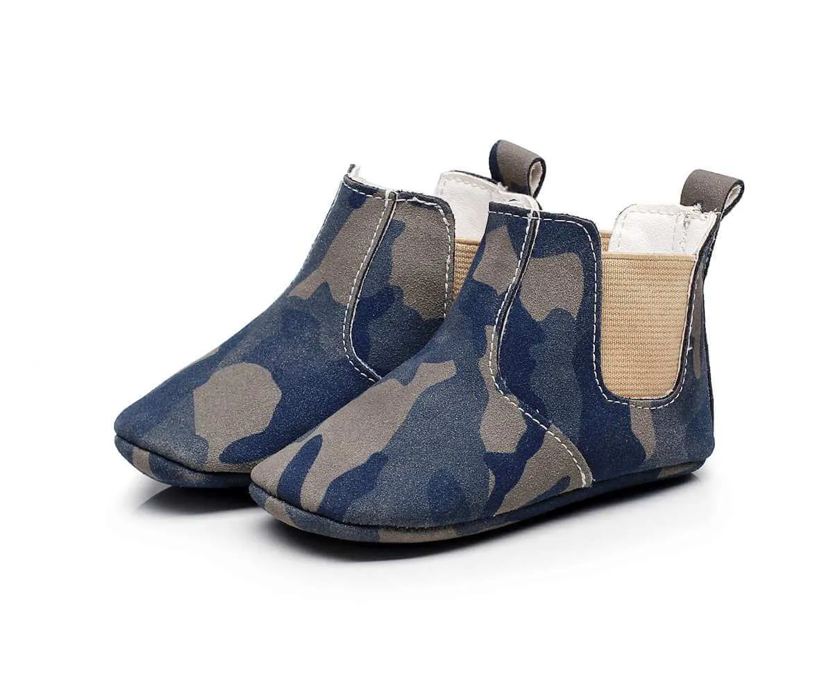 Baby Elastic PU Leather Boots