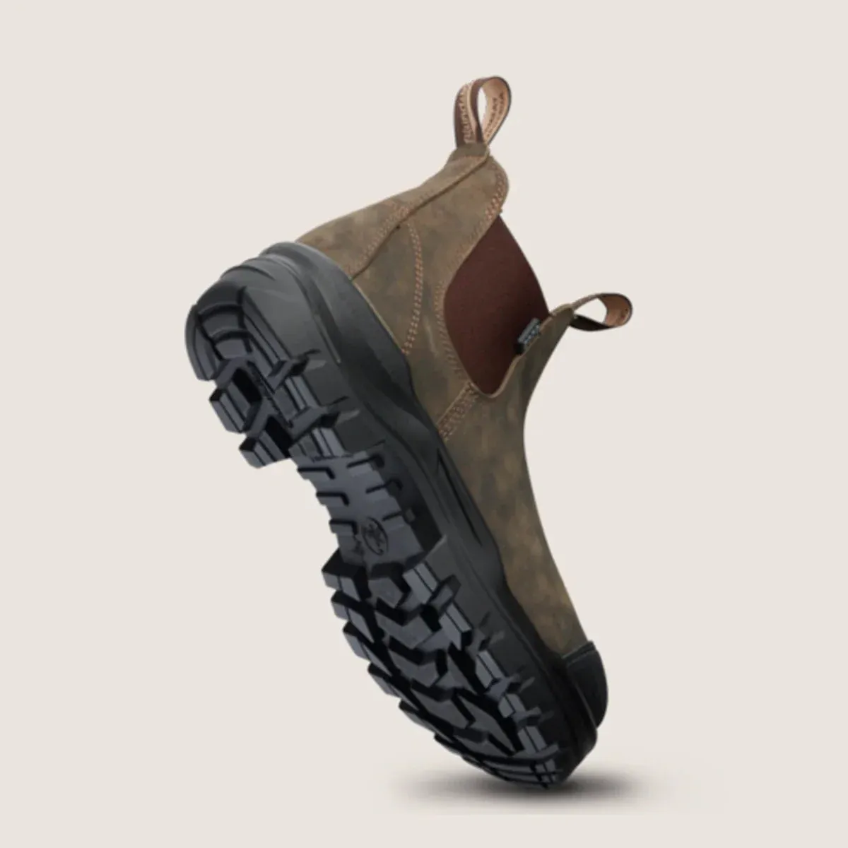 Blundstone 8002 Rotoflex - TPU Steel Safety - Rustic Brown - Unisex - Elastic Side