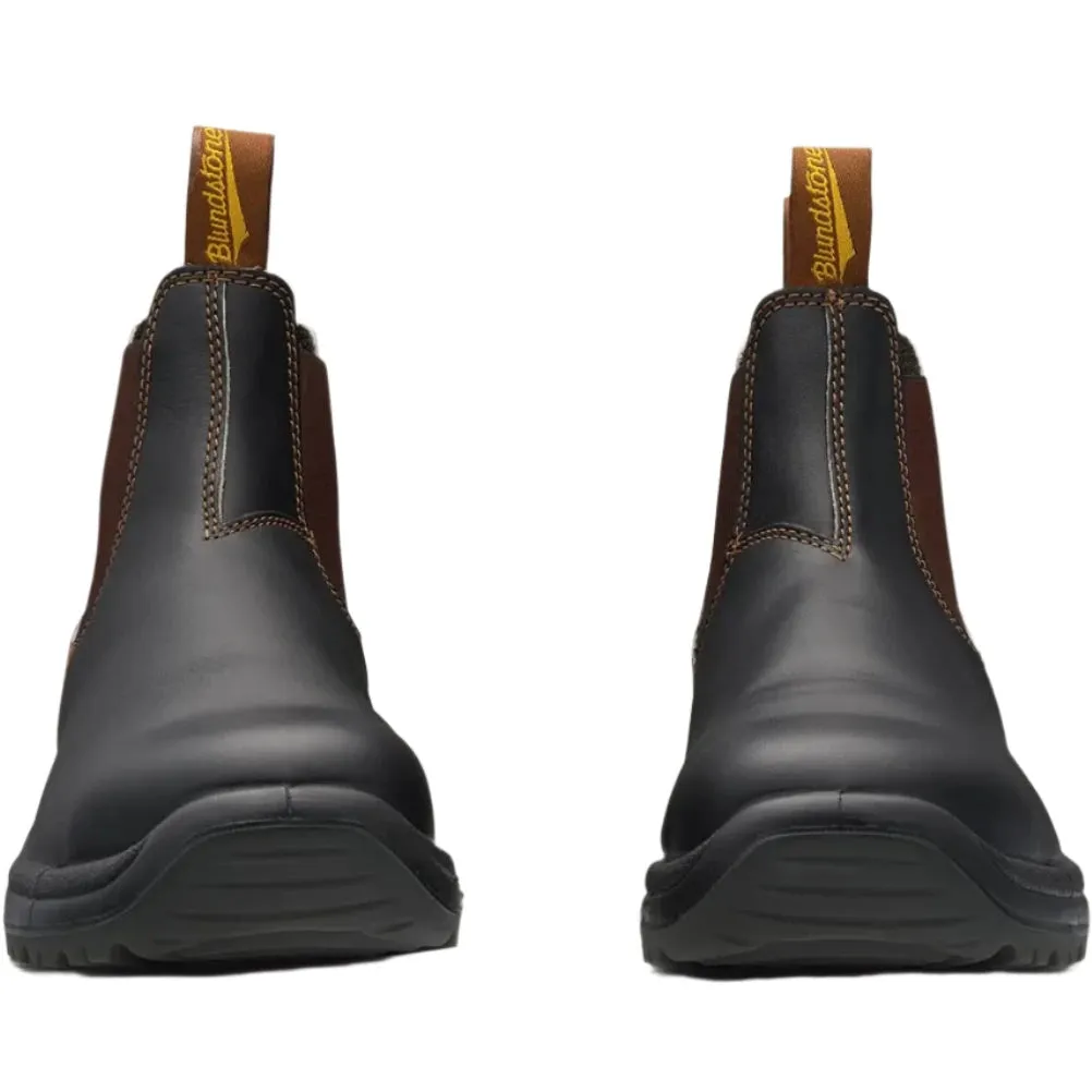 Blundstone Brown Premium Oil Tanned Leather V-Cut Elastic Side Steel Cap Boot (172) (Pre Order)