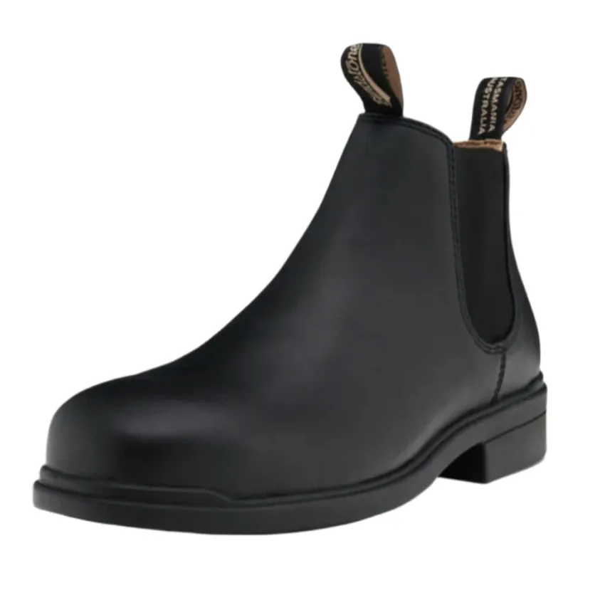 Blundstone Classic Black Leather Elastic Sided Dress Steel Cap Safety Boot (787) (Pre Order)