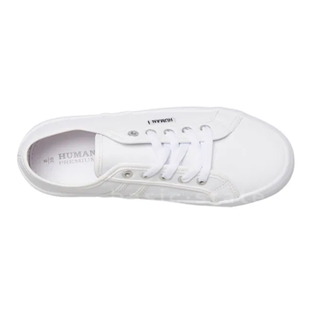 Cass Leather Flatform Sneakers || White Leather