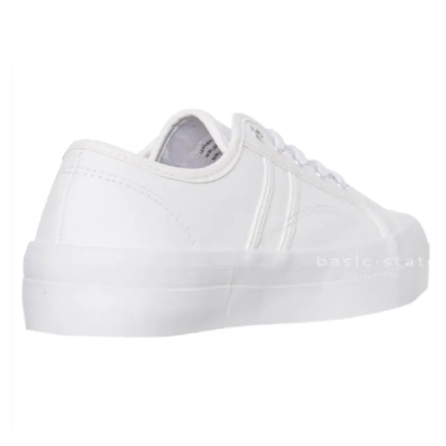 Cass Leather Flatform Sneakers || White Leather
