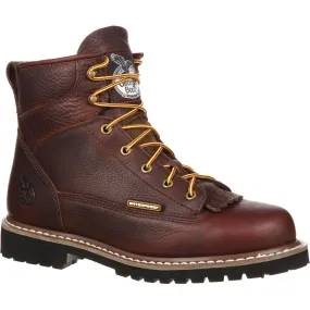 Georgia Boot Waterproof 6" Lace-To-Toe Logger Work Boots
