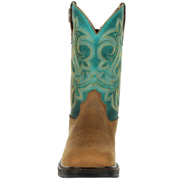 Georgia Carbo-Tec Waterproof Turquoise Pull on Womens Western Boots
