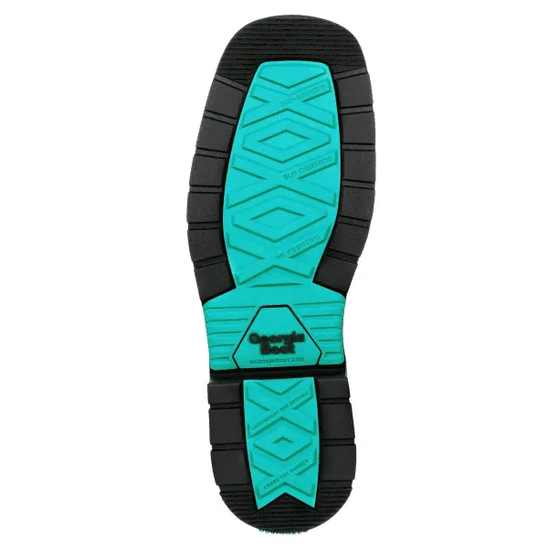 Georgia Carbo-Tec Waterproof Turquoise Pull on Womens Western Boots