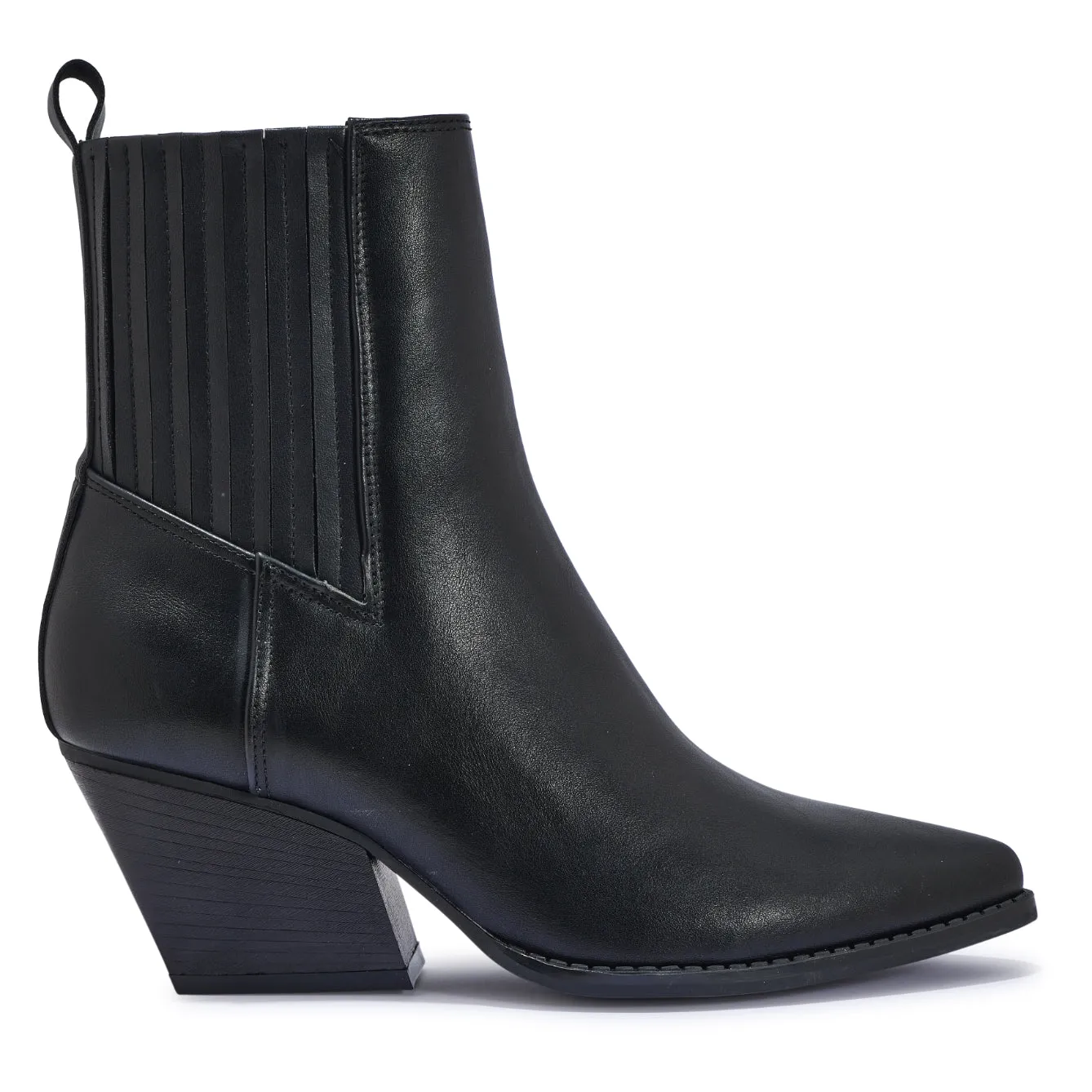 HOUSTON1 BLOCK HEEL ELASTIC ANKLE CHELSEA WESTERN BOOT