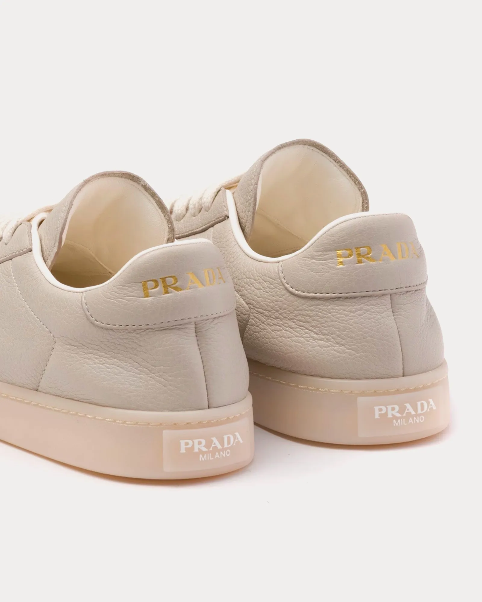 Leather Pumice Stone Low Top Sneakers