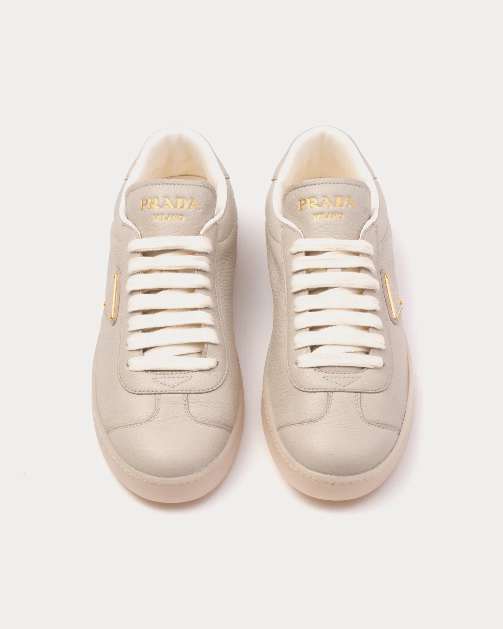 Leather Pumice Stone Low Top Sneakers