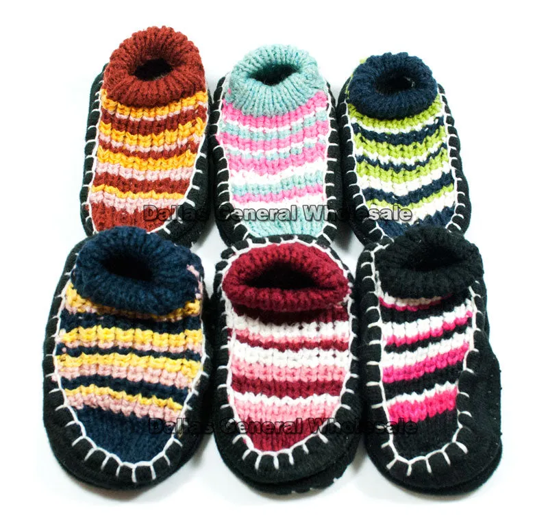 Little Kids Knitted House Shoe Socks Wholesale