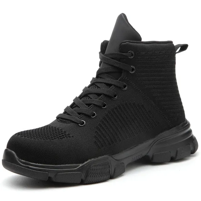 Male Work Boots Indestructible Safety Shoes Men Steel Toe Shoes