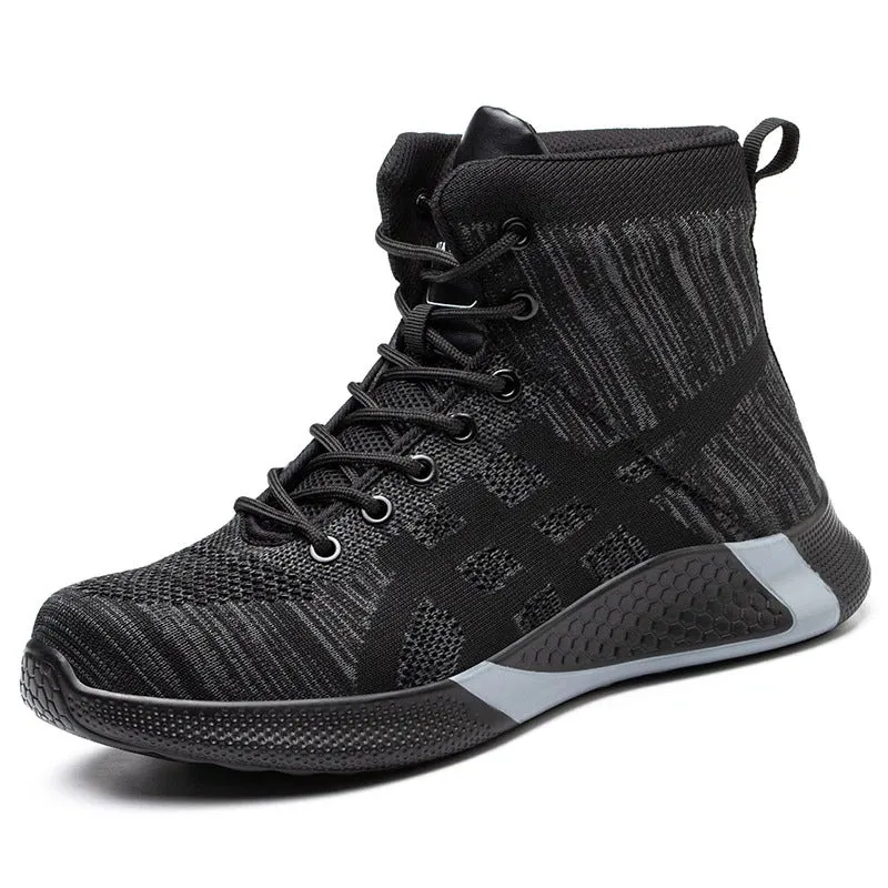 Male Work Boots Indestructible Safety Shoes Men Steel Toe Shoes