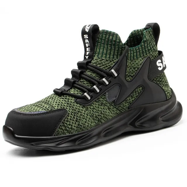 Male Work Boots Indestructible Safety Shoes Men Steel Toe Shoes