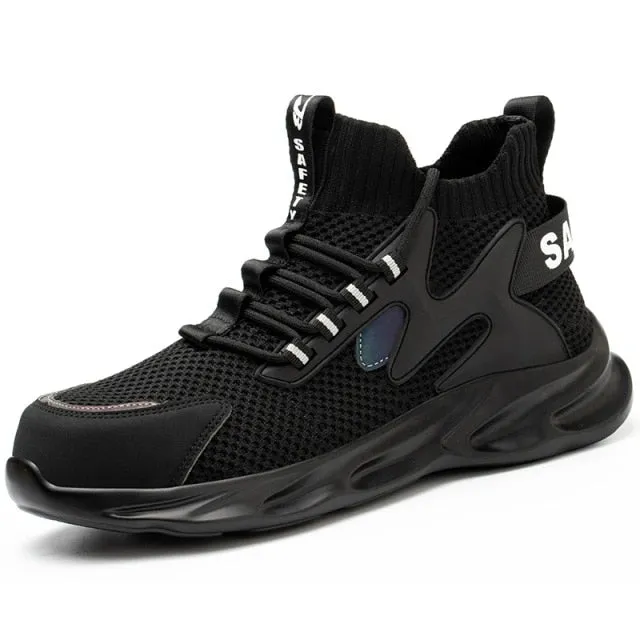 Male Work Boots Indestructible Safety Shoes Men Steel Toe Shoes