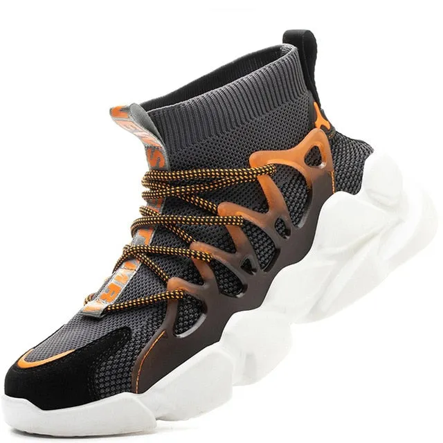 Male Work Boots Indestructible Safety Shoes Men Steel Toe Shoes