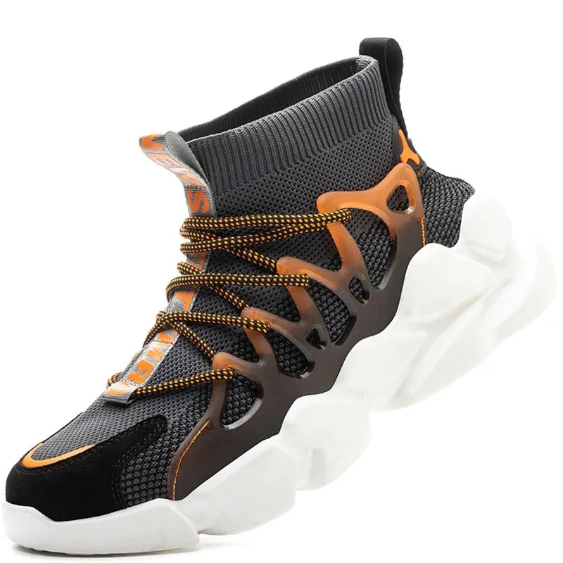 Male Work Boots Indestructible Safety Shoes Men Steel Toe Shoes