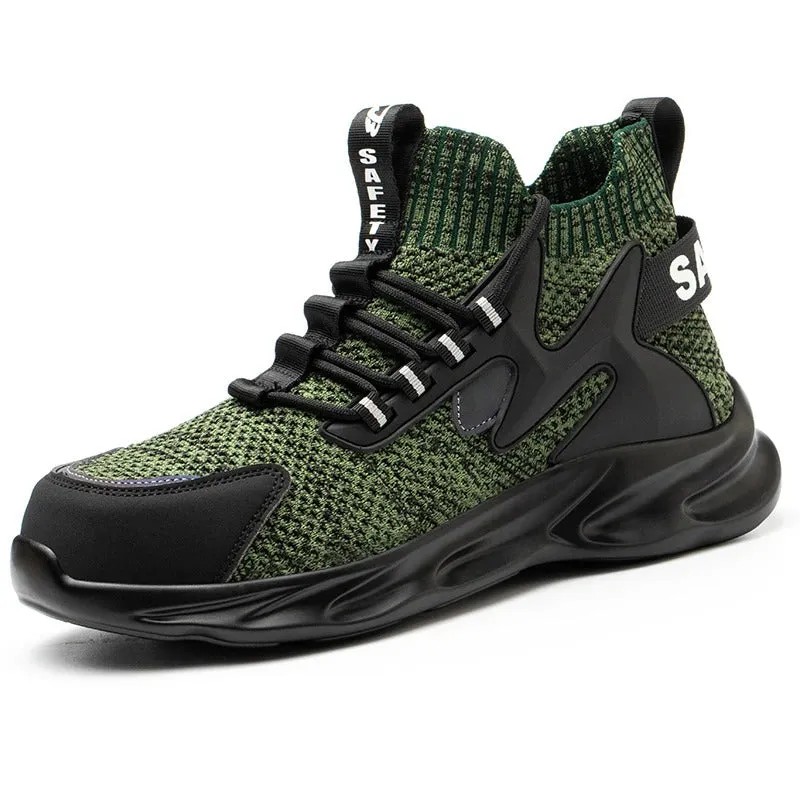 Male Work Boots Indestructible Safety Shoes Men Steel Toe Shoes