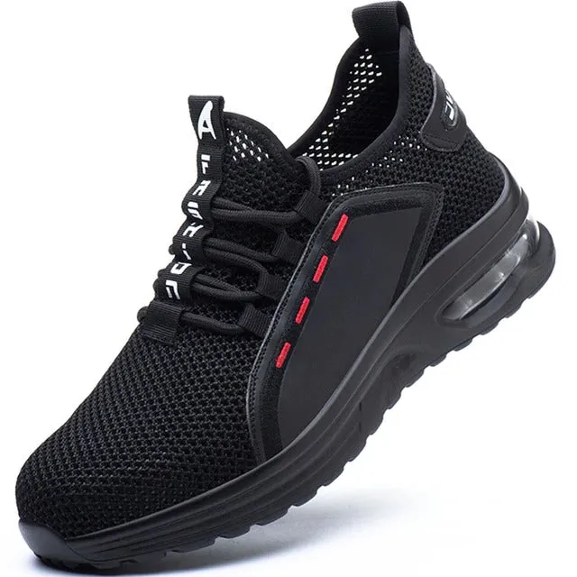 Male Work Boots Indestructible Safety Shoes Men Steel Toe Shoes