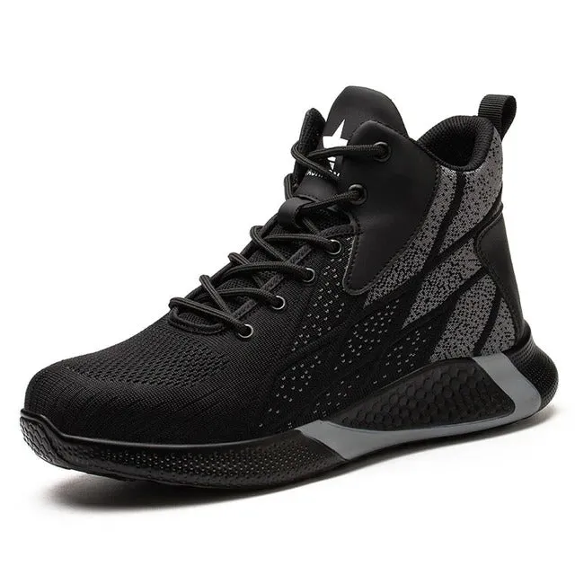 Male Work Boots Indestructible Safety Shoes Men Steel Toe Shoes