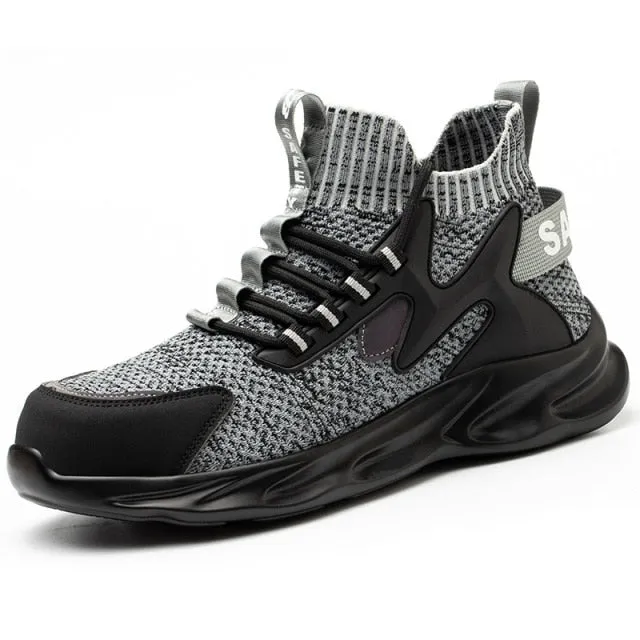 Male Work Boots Indestructible Safety Shoes Men Steel Toe Shoes