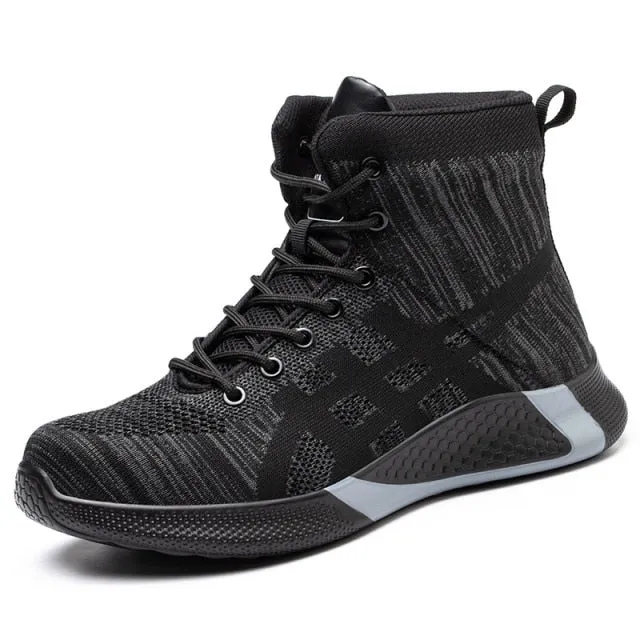 Male Work Boots Indestructible Safety Shoes Men Steel Toe Shoes