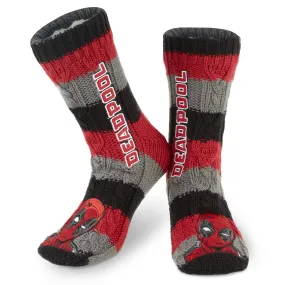 Marvel Fluffy Socks, Mens Slipper Socks, Deadpool Warm Knitted Socks