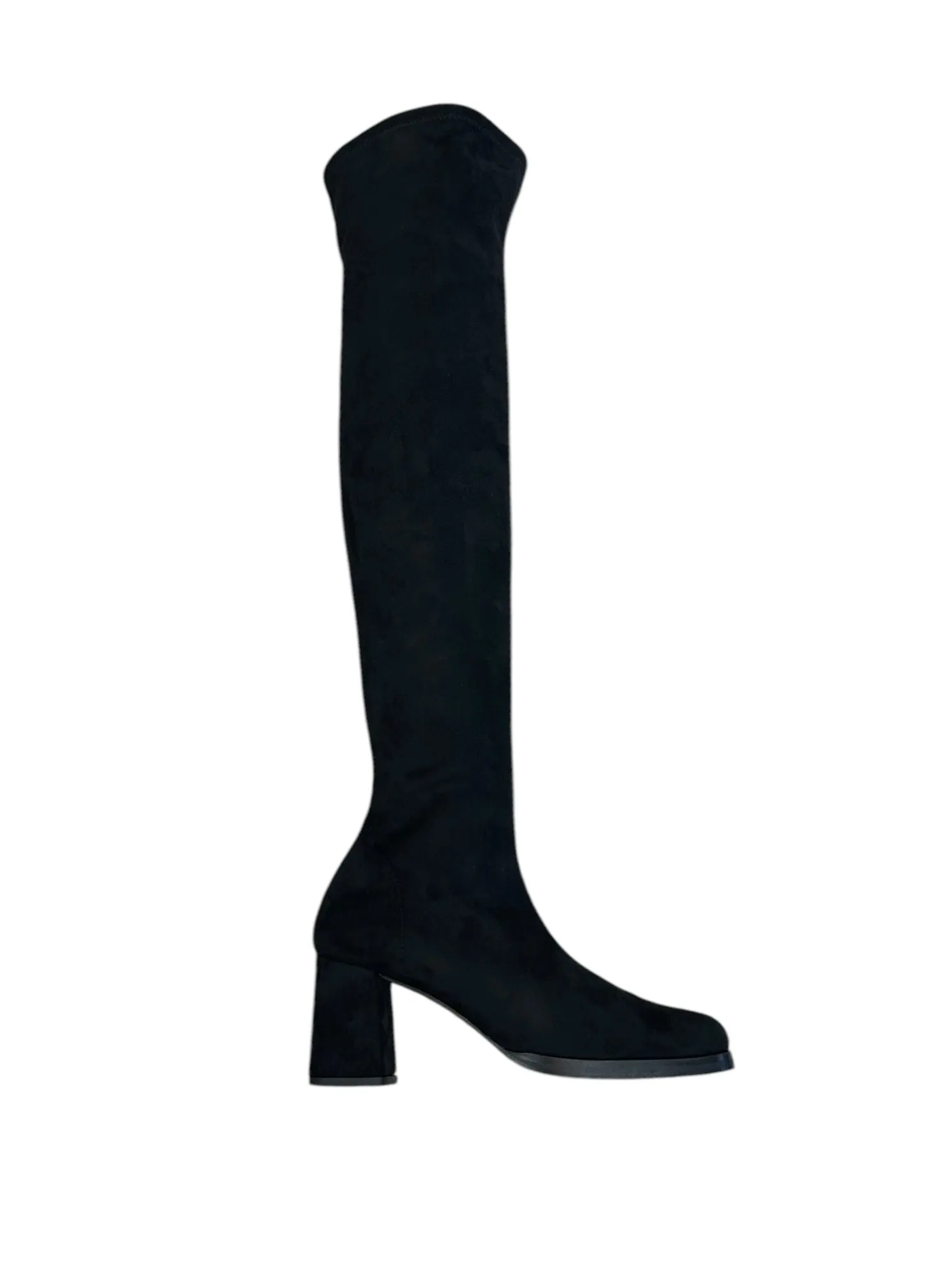 Miss Elastic black over the knee stretch boot