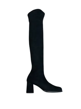 Miss Elastic black over the knee stretch boot