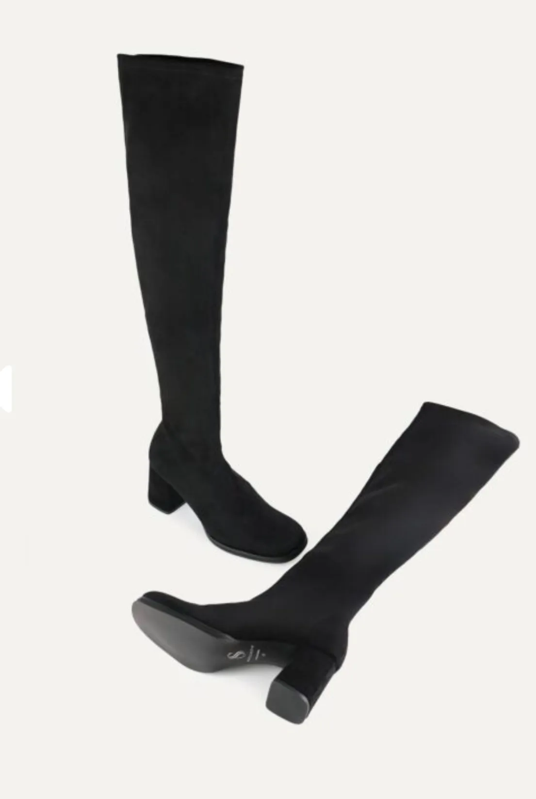 Miss Elastic black over the knee stretch boot