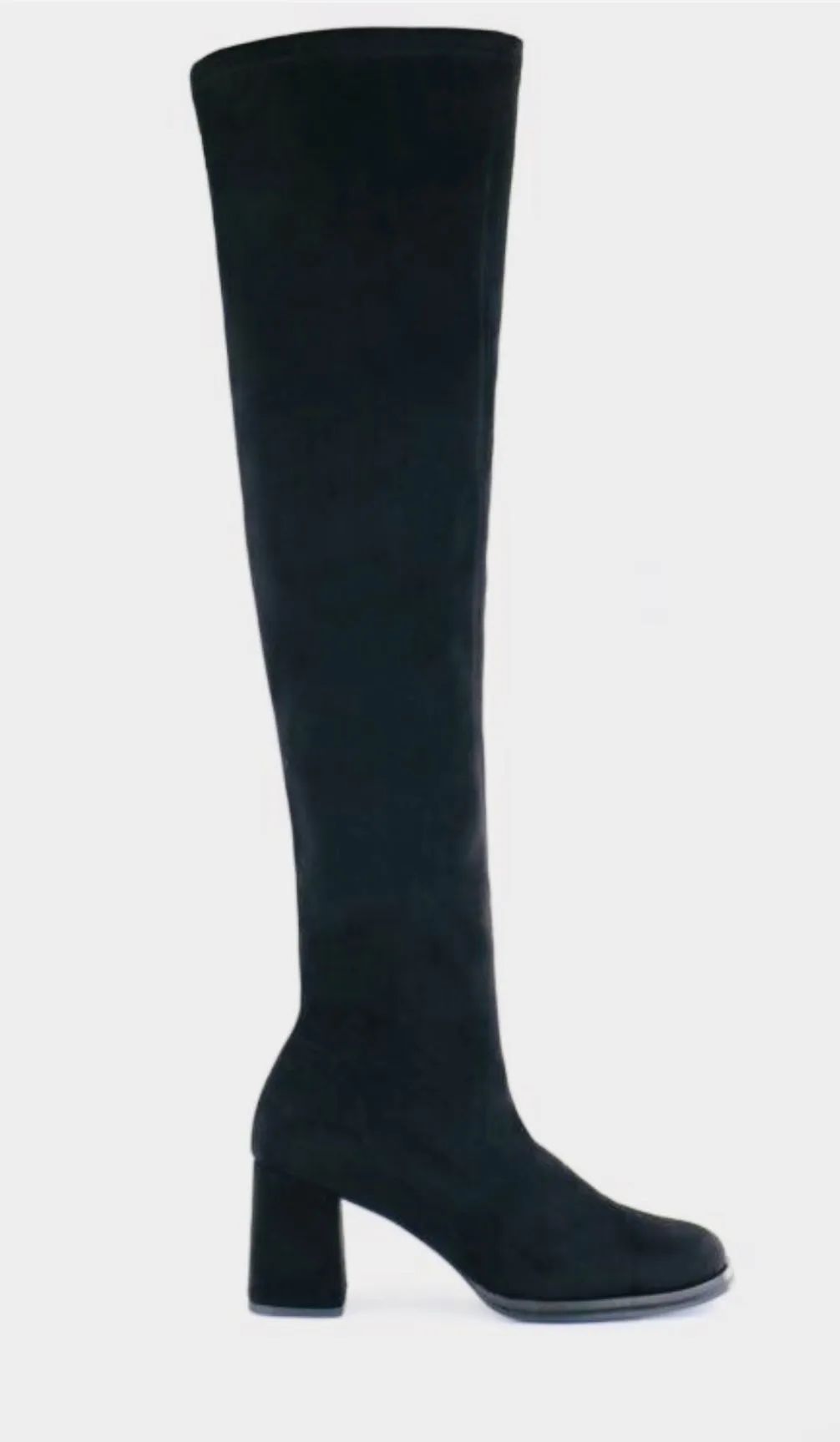 Miss Elastic black over the knee stretch boot