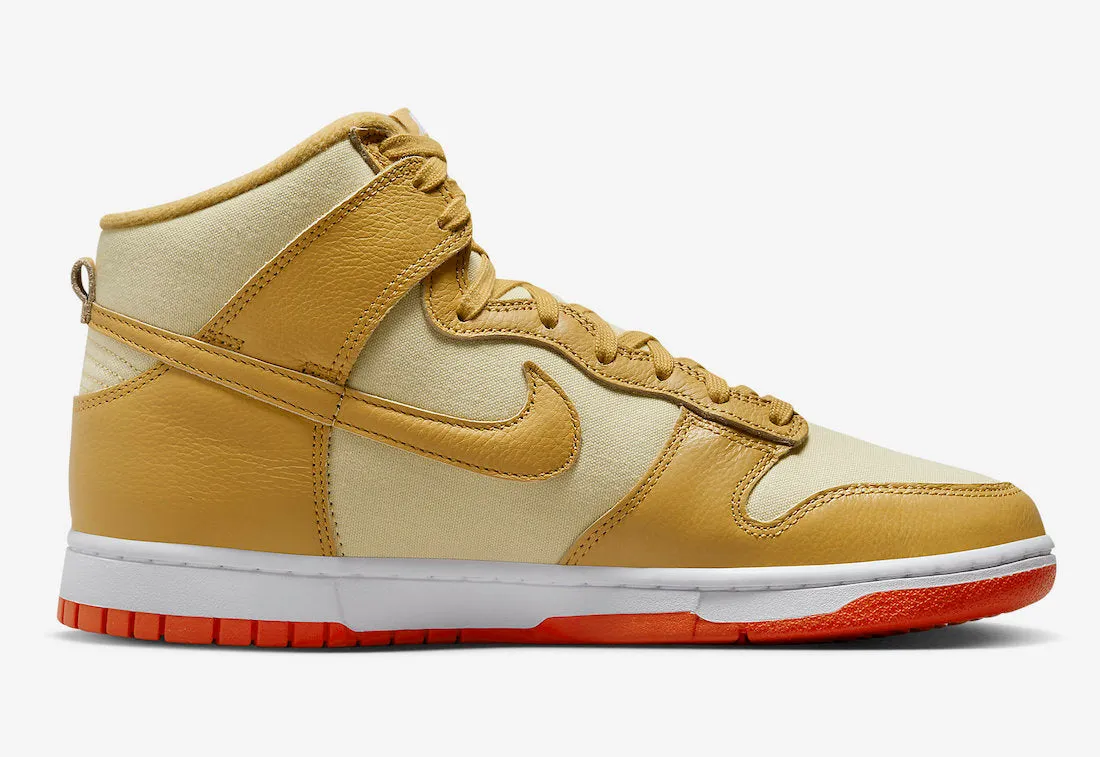 Nike Dunk Hi Retro PRM Team Gold Wheat Gold DV7215-700