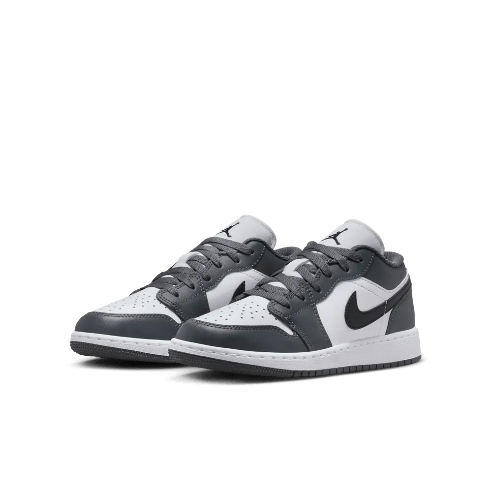Nike Kids' Jordan 1 Low Shoes - White / Black / Iron Grey