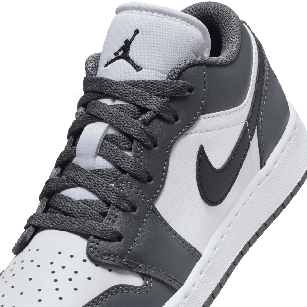 Nike Kids' Jordan 1 Low Shoes - White / Black / Iron Grey