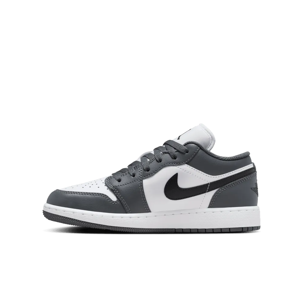 Nike Kids' Jordan 1 Low Shoes - White / Black / Iron Grey