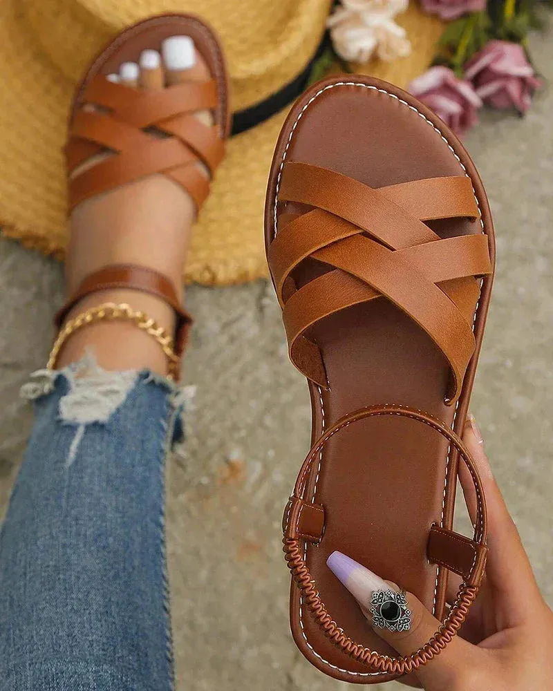 Orthopedic Cross Strap Sandals