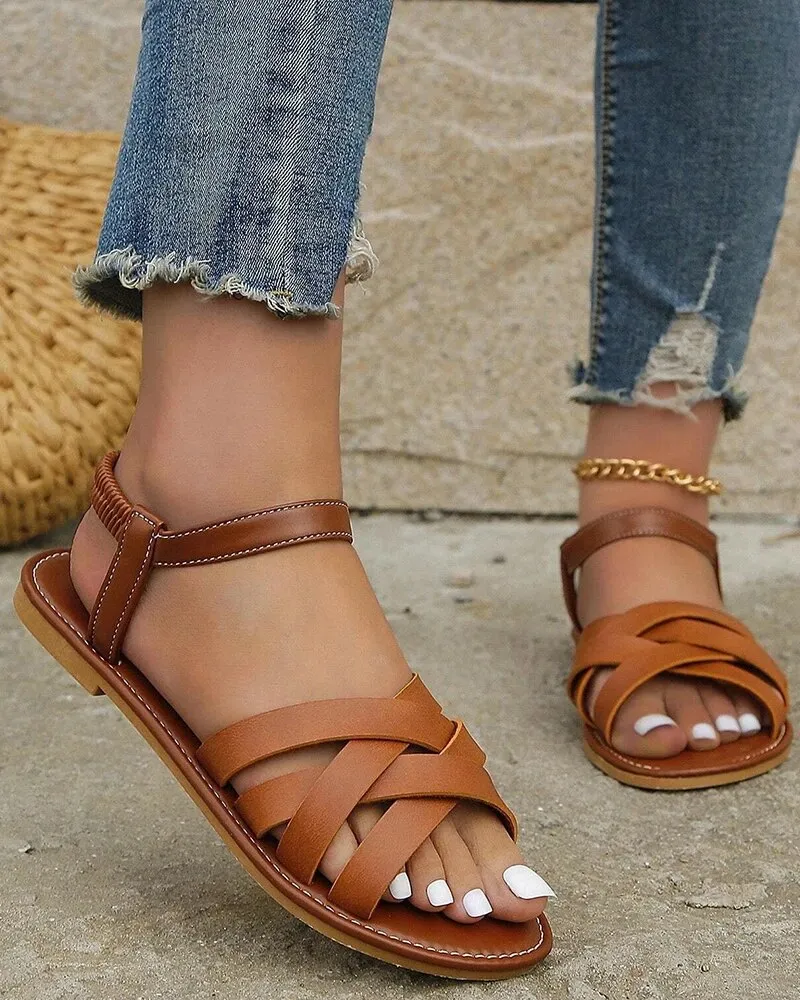 Orthopedic Cross Strap Sandals