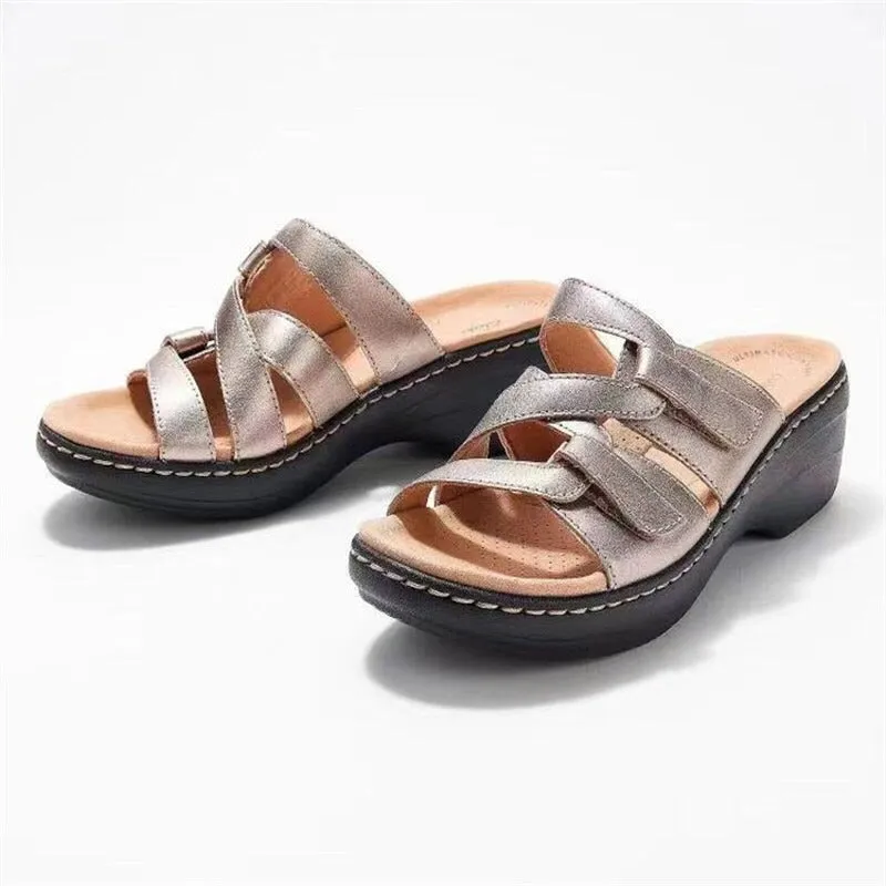 Orthopedic Wedge Slide Sandals