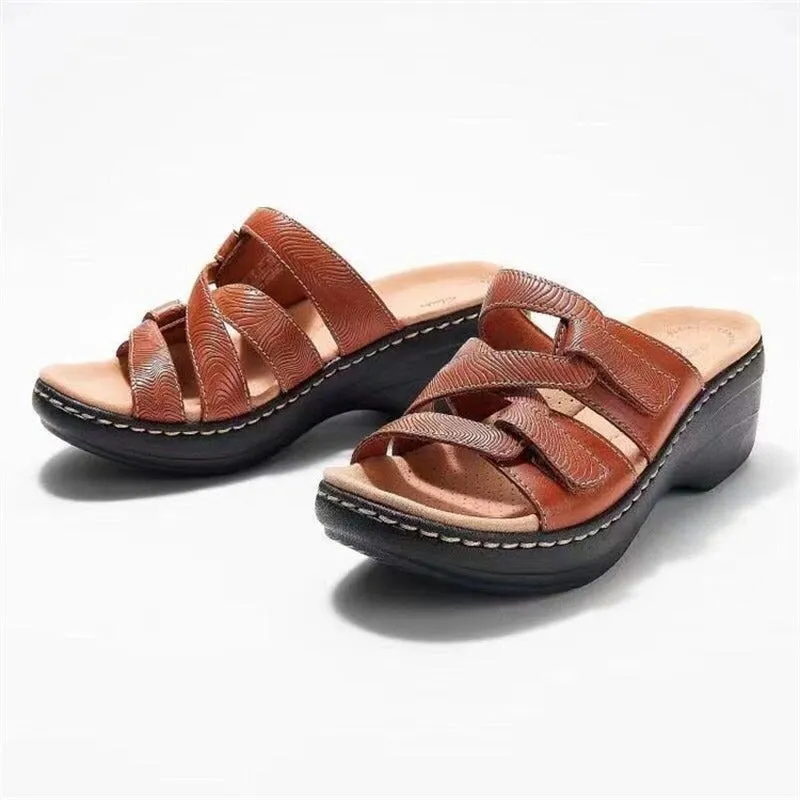Orthopedic Wedge Slide Sandals