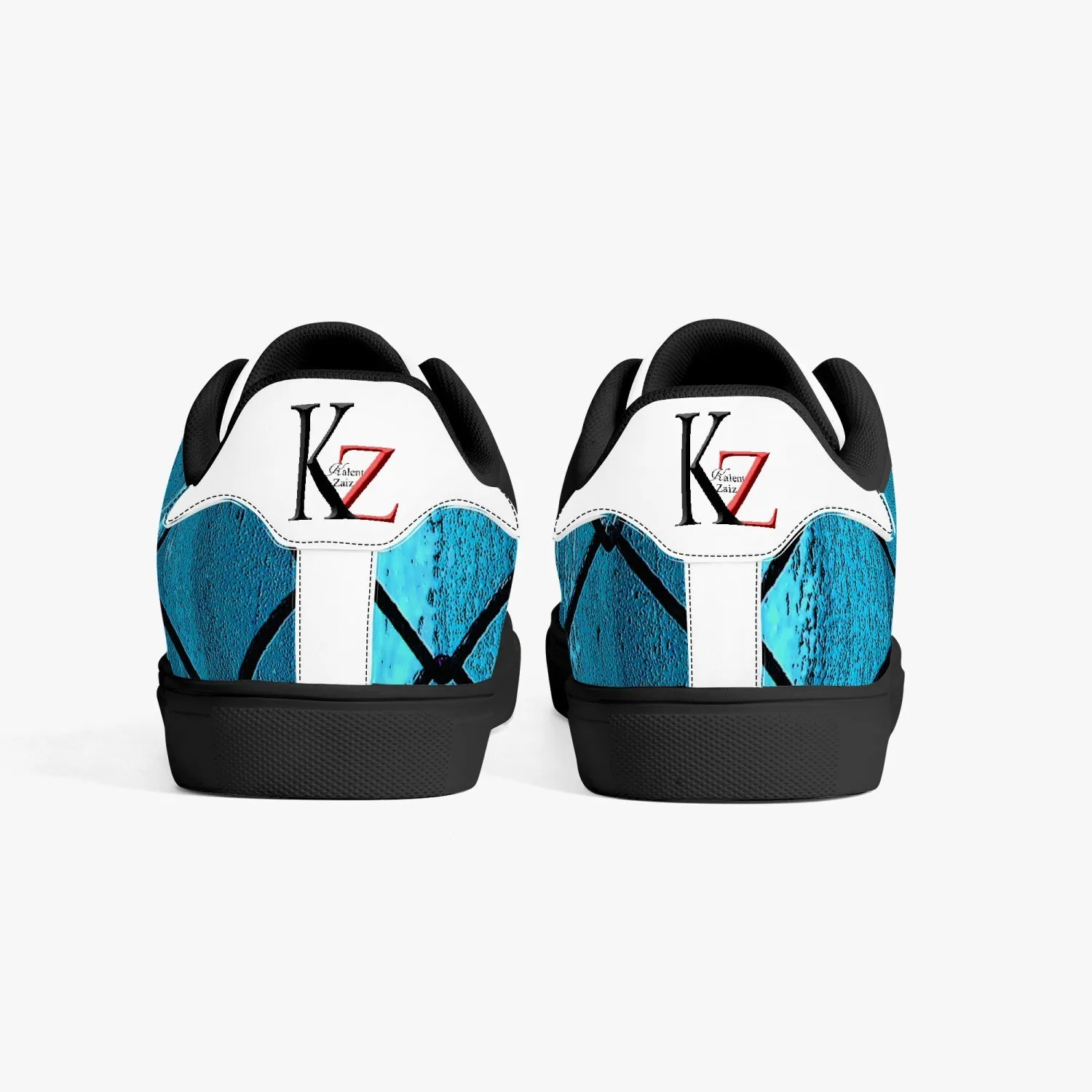 Over the Sea Classic Low-Top Leather Sneakers - White/Black