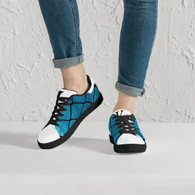 Over the Sea Classic Low-Top Leather Sneakers - White/Black